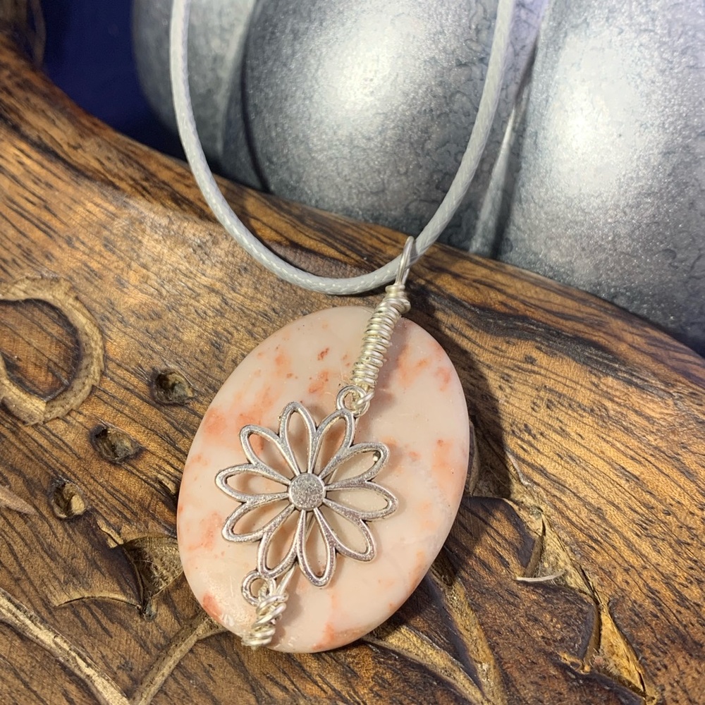 Flower Gemstone Necklace